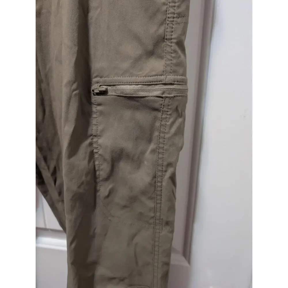 Wrangler Performance Men's Pants 38x32 Khaki Straight Leg Cargo Zip Pockets